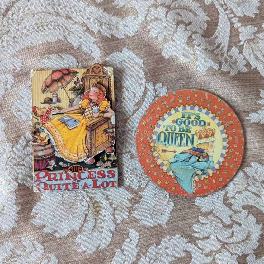 Mary Engelbreit Magnets Lot of 2 Vintage It's Good to Be Queen + Princess